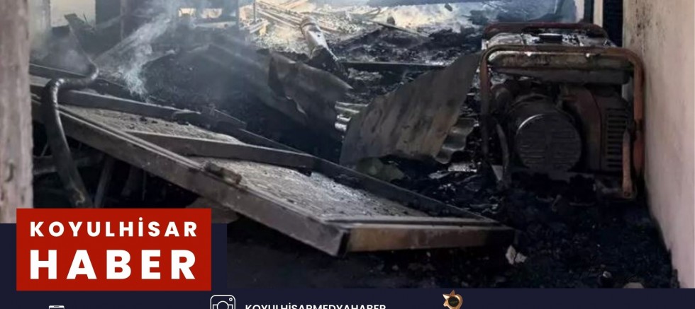 KOYULHİSAR'DA YANGIN PANİĞİ