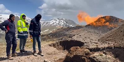DOĞALGAZ BORU HATTINDA YANGIN ÇIKTI