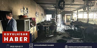 KOYULHİSAR'DA İŞYERİ YANGINI