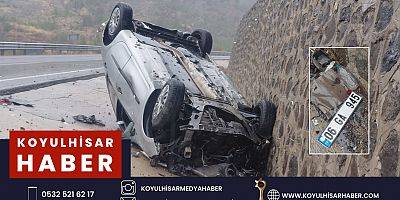 KOYULHİSAR'DA TRAFİK KAZASI : 1 YARALI