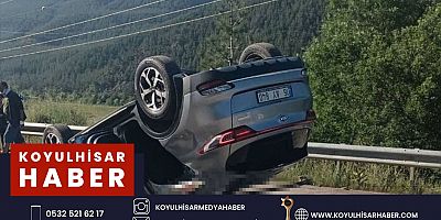 REŞADİYE'DE ARAÇ TAKLA ATTI : 1 ÖLÜ