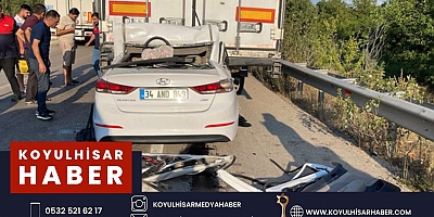 REŞADİYE'DE TRAFİK KAZASI : 1 ÖLÜ